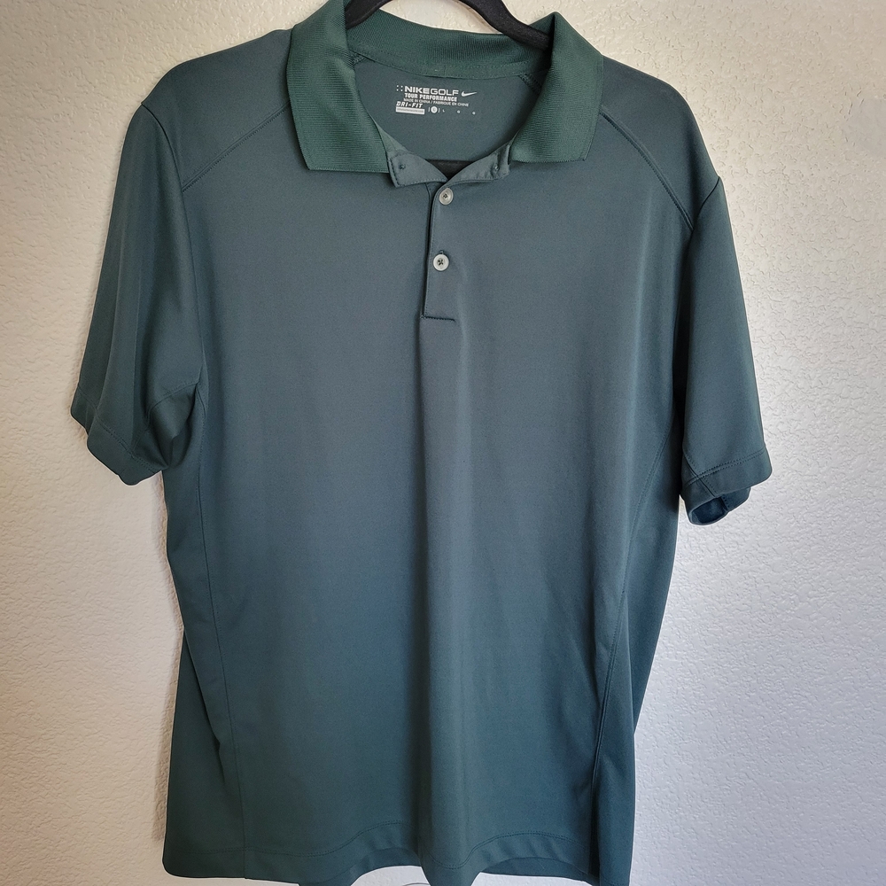 Nike Men's Dark Green Polo Shirt